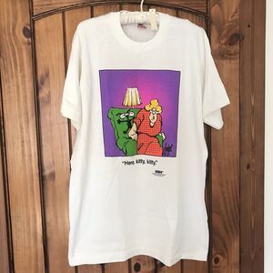 Vintage 1988 Herman Dallas Alice Here Kitty Kitty T-Shirt Sz L Single Stitch USA